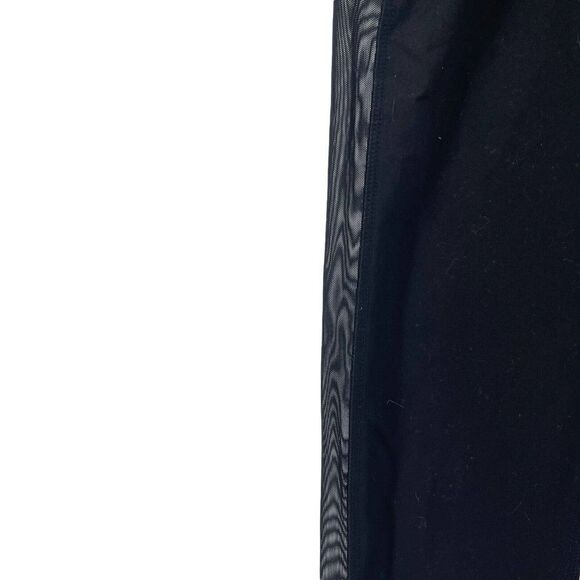 PINK Victorias Secret Leggings Black Ultimate Size L Mesh Pocket Crop High Rise - Picture 4 of 7